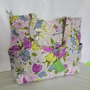 VERA BRADLEY Retired Pleated Tote WATERCOLOR New With Tags!